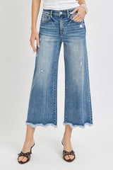 Hazel Blues® | Risen High Rise Cropped Flare Jeans