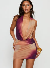 Tigress Halter Mini Dress Multi