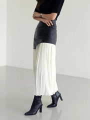 Hazel Blues® | Pleated Contrast High Rise Skirt