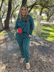 Hazel Blues® | PREORDER: Candy Cane Pajama Pants Set