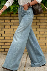 Hazel Blues® | Wide Leg Jeans with Pockets