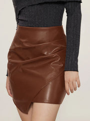 Hazel Blues® | Ruched Mini Skirt with Zipper