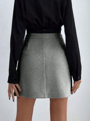 Hazel Blues® | Buttoned Mini Skirt