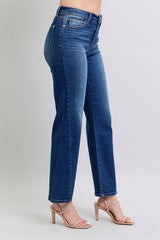 Hazel Blues® | Judy Blue Side Seam Detail Straight Jeans with Pockets