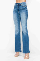 Hazel Blues® | bytos Distressed High Rise Jeans with Pockets