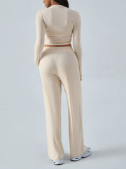 Hazel Blues® | Devine Round Neck Long Sleeve Top and Pants Set