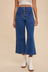 Hazel Blues® | Annie Wear Button Fly High Waist Jeans