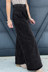 Hazel Blues® | High Rise Wide Leg Jeans with Pockets