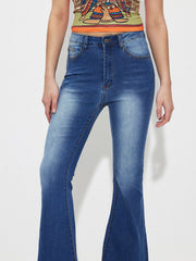 Hazel Blues® | Mid-Rise Waist Bootcut Jeans