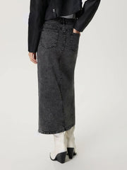 Hazel Blues® | Slit Midi Denim Skirt with Pockets