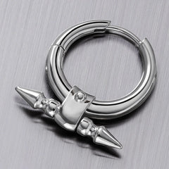 DUAL SPIKE HOOP EARRINGS