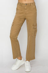 Hazel Blues® | Risen High Rise Cargo Jeans