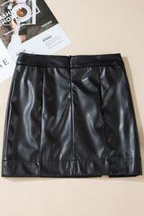 Hazel Blues® | PU Leather Mini Skirt