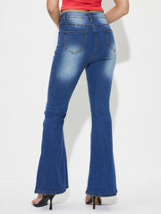 Hazel Blues® | Mid-Rise Waist Bootcut Jeans