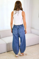 Hazel Blues® | Drawstring Jeans with Pockets