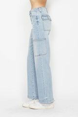 Hazel Blues® | Judy Blue High Waist Straight Cargo Jeans