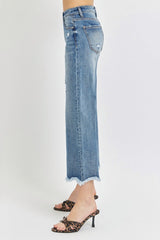 Hazel Blues® | Risen High Rise Cropped Flare Jeans