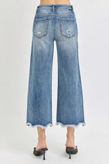 Hazel Blues® | Risen High Rise Cropped Flare Jeans