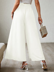 Hazel Blues® | Tied Slit Wide Leg Pants