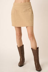 Hazel Blues® | Mittoshop Zipper Back Twill Mini Skirt