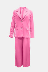Hazel Blues® | Side Striped Long Sleeve Blazer and Pants Set