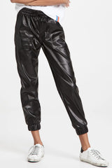 Hazel Blues® | Drawstring PU Leather Pants with Pockets