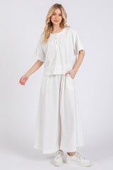 Hazel Blues® | Ces Femme Half Button Half Sleeve Top and Pants Set