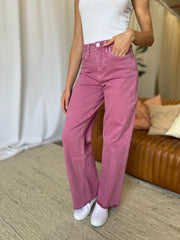 Hazel Blues® | RFM High Rise Garment Dye Wide Leg Jeans