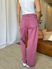 Hazel Blues® | RFM High Rise Garment Dye Wide Leg Jeans