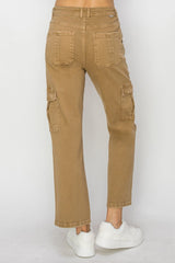Hazel Blues® | Risen High Rise Cargo Jeans