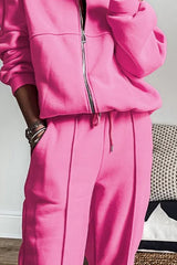 Hazel Blues® | Zip Up Long Sleeve Top and Pants Set