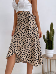 Hazel Blues® | Tied Slit Printed Skirt