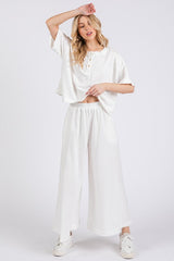 Hazel Blues® | Ces Femme Half Button Half Sleeve Top and Pants Set