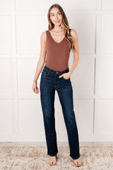 Hazel Blues® | Alaina High Rise Classic Straight Jeans