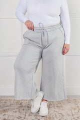Hazel Blues® | In or Out Wide Leg Cropped Pants in Light Grey