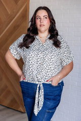 Hazel Blues® | It's a Craving, Not a Crush Button Up Top and Shorts Set
