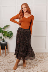 Hazel Blues® | Just What You Wanted Floral Print Pleated Skirt
