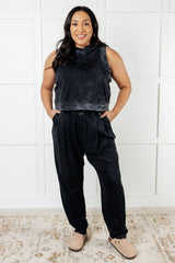 Hazel Blues® | Limber Up Straight Leg Sweats in Black