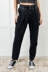 Hazel Blues® | Limber Up Straight Leg Sweats in Black