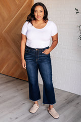 Hazel Blues® | Madeline High Rise Cropped Wide Leg Jeans