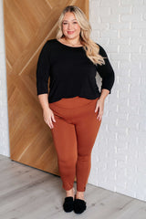 Hazel Blues® | Magic Ankle Crop Skinny Pants in Rust