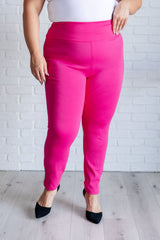 Hazel Blues® | Magic Skinny 28" Pants in Hot Pink