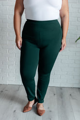 Hazel Blues® | Magic Skinny 28" Pants in Hunter Green