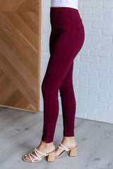 Hazel Blues® | Magic Skinny 28" Pants in Wine