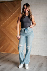 Hazel Blues® | Patricia High Rise Rigid Magic 90's Straight Jeans