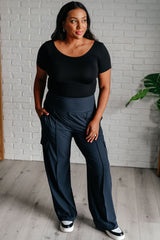 Hazel Blues® | Race to Relax Cargo Pants in Nocturnal Navy