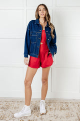 Hazel Blues® | Raising Heart Rate Cutout Runsie In True Red