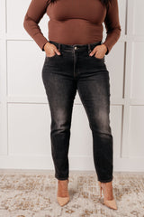 Hazel Blues® | Rita Mid Rise Control Top Slim Jeans