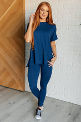 Hazel Blues® | Soft Serve Brushed Microfiber Set in Lt. Navy