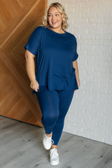 Hazel Blues® | Soft Serve Brushed Microfiber Set in Lt. Navy